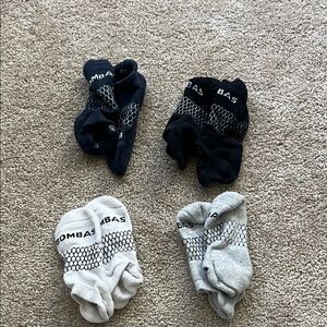 Bombas Athletic Socks - Black, Gray, and White